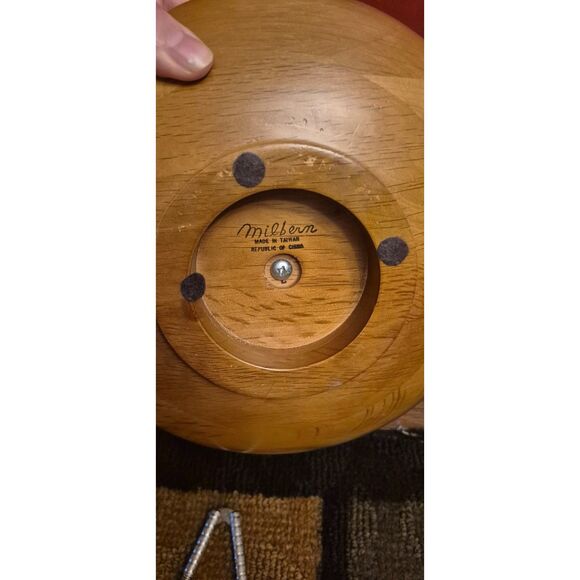 Vintage Milbern Bowl Nutcracker 9 3/4” ROUND 6" H Mid Century Modern Nut Cracker - Picture 5 of 5